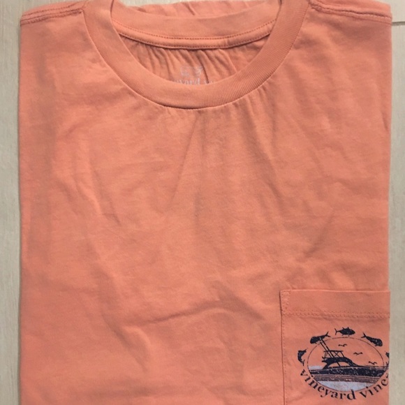 New Vineyard Vines Front Pocket Sail Tee Shirt - Picture 3 of 3
